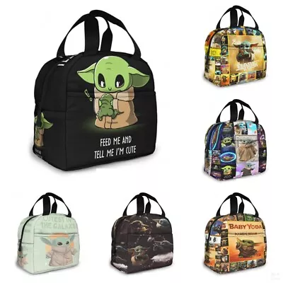£9.59 • Buy Star Wars Yoda Baby Insulated Lunch Bag School Lunchbox Handbag Picnic Box Gift