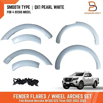 White Pearl QX1 Smooth Fender Flares Arches For Nissan Navara Np300 2021-23 D23 • $449.95