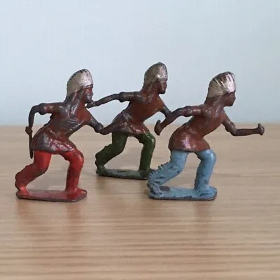 Britains (Possibly Johillco) Native American Indian Brave 3 Painted Figures • £15