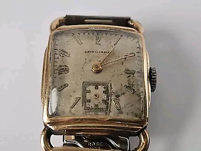 LONGINES 1940s Men's Watch CALIBER 10L 17j 10k GOLD FILLED Running Inscribed • $26