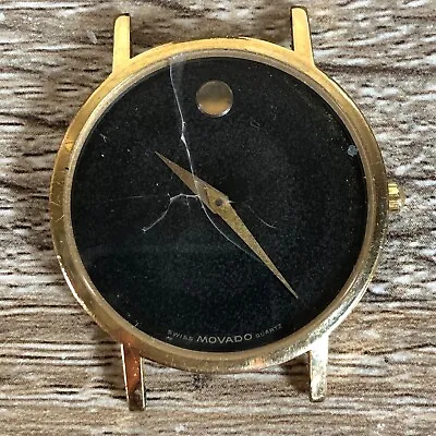 MOVADO Quartz Watch-Men's-The Museum Watch-87-33-882-SWISS Runs Needs Crystal • $49.95