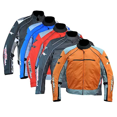 Men Motorcycle Textile Jacket Motorbike Riding Removable CE Armor Waterproof • $59.99