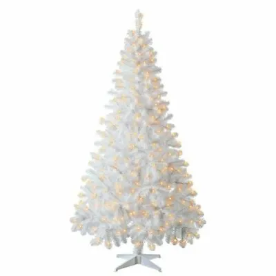 6.5ft. Pre-lit Madison Pine Artificial Christmas Tree Holiday Time 300 Clear • $39.99