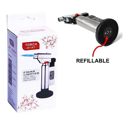 Refillable Butane Gas Micro Blow Torch Lighter Welding Soldering Brazing Tools • £19.99