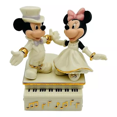 Lenox Walt Disney Mickey And Minnie’s Magical Dance Figurine Music Box NEW • £84.35