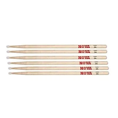 $43.51 • Buy Vic Firth Nova 5B Nylon  Tip 3 Pairs American Hickory  Drumsticks