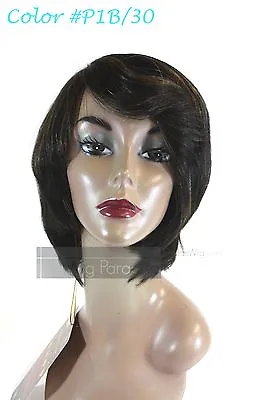 SALE Indian Natural Human Hair Yaki Coarse Texture Straight With Bangs Duby Wig • $69.99