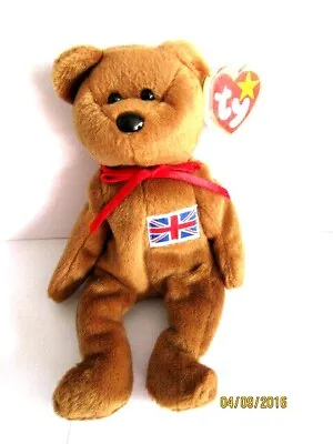 £14.99 • Buy Ty Beanie Baby Bear Britannia - With Sewn On Badge - Mint -retired With Tags