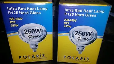 £12.99 • Buy 2 No.BC Soft Glass Clear INFRA RED HEAT LAMP BULB POULTRY,CHICKS PUPS PIGS 250w