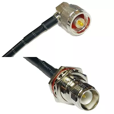 RFC240UF N MALE ANGLE To RP-TNC FEMALE Coax RF Cable USA-Ship Lot • $16.43