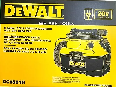 $164.97 • Buy NEW IN BOX Dewalt DCV581H 20V Cordless & Corded Wet/Dry Vacuum 20V Volt MAX