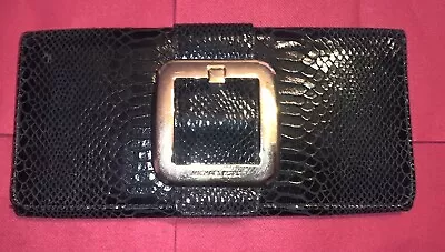 Michael Kors Black Python Leather Clutch • $27