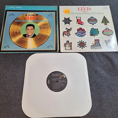 ELVIS PRESLEY Christmas Album Golden Hits Paradise LP Stereo 3 Record Set Good • $11.98