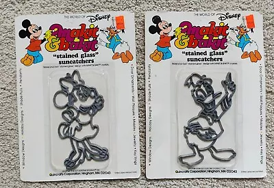 Vintage Makit & Bakit  Disney Minnie Mouse Donald Duck Suncatcher Craft Lot • $20