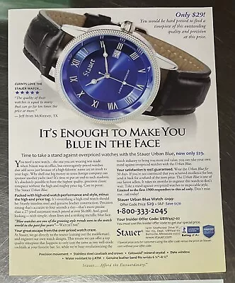 Print Ad - Stauer  Men’s Urban Blue Watch Ad • £4.75