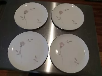 Lot 4 Mikasa # 8194 Dinner Plate  PRIMROSE  10.25  Pink Rose Gray Leaves - Japan • $35