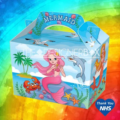 Little Mermaid Themed Card Party Favour Filler Loot Handle Boxes Food Sweets Box • £0.99