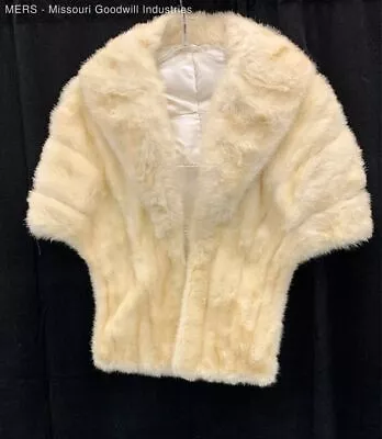 Women Blonde Mink Fur Shawl - Size O/S • $14.99