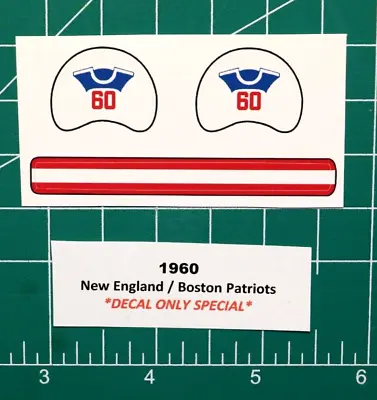 1960 Boston / New England Patriots Football Gumball Helmets *DIECUT DECALS ONLY* • $2