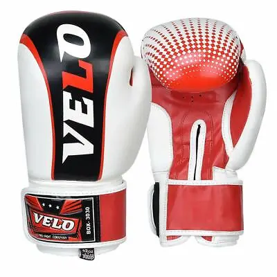 VELO FLEX Boxing Gloves (Fight-Training-Punch-Bag-Muay-Thai-MMA-Kick-Boxing • £18.99