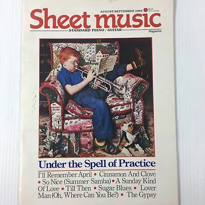 Vintage Sheet Music Magazine August Sept 1986 Under The Spell Of Practice Songs • $9.05