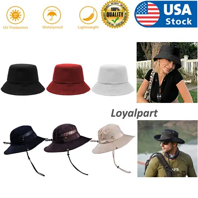 Bucket Hat Cap Cotton Fishing Boonie Brim Visor Sun Safari Summer Men Camping • $8.95