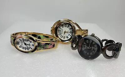 Lot Of 3 Women's Hinged Bangle Bracelet Watches Xavier Varsales Wincci Untested  • $25.19