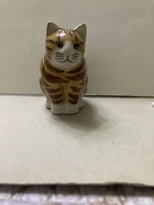 Ginger  Tabby Cat Called Minnie FigureGinger Tabby Cat Ornament Quail Pottery • £11