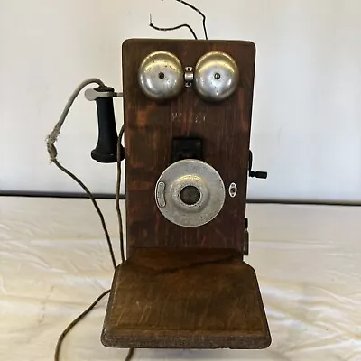 Antique Western Electric Co. 250W Wall Mount Wood Box Hand Crank Telephone • $65