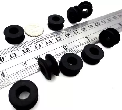 Rubber Grommet Wire Cable Cord Bushings For 3/8  Hole 1/8  Panel Has 1/4  ID • $8.88