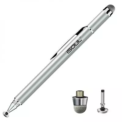 Thin Capacitive Touch Screen Pen Stylus For IPhone IPad Samsung PDA Phone Silver • £5.99