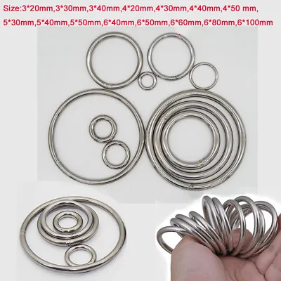 $3.04 • Buy Seamless Metal O Ring Welded Round 304 Stainless Steel 20 30 40 50 60 80 100mm