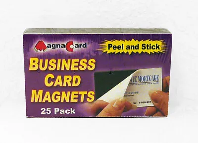 $7.49 • Buy 25 Flat Business Card Or Craft Magnets With Adhesive Backing 