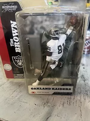 NFL McFARLANE TIM BROWN OAKLAND RAIDERS SERIES 8 WHITE VARIANT NIB 2004 • $25