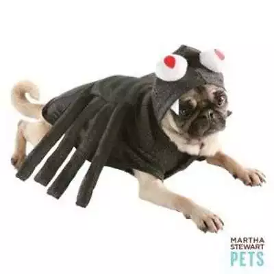 Martha Stewart Sparkly Black Spider Dog Costume XS Halloween Stuffed Legs • $9.99