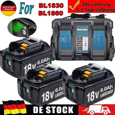 4x Batterie 18V 8Ah Per Makita BL1860B Con Display LED - Ricambio Li-Ion 197422-4