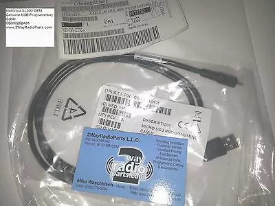 OEM Genuine Motorola USB Programming Cable For MotoTRBO SL300 SL7550 CB000262A01 • $16