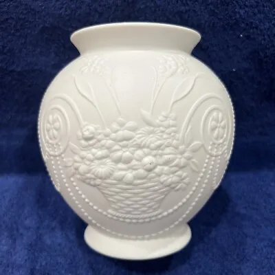 Manfred Frey AK Kaiser Floral Vase White Bisque Porcelain #247 Germany • $4.99