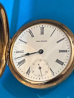 Waltham USA Traveler Pocket Watch 10ct Gold Plated.GWO • £75