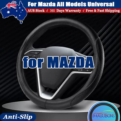 For Mazda CX3 CX5 CX7 & CX9 Genuine 100% Leather Steering Wheel Cover 38cm/15'' • $30.99