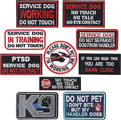  10 Pieces Tactical Morale Patch For Dog Vest Harness Service Dog Loop 10PCS • $16.99