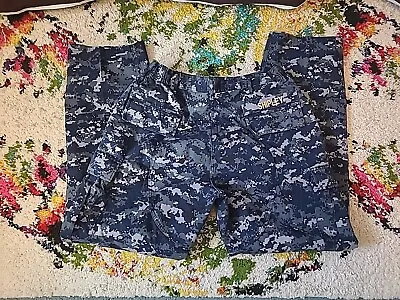 US Navy Camo BDU Trousers  Military Uniform Pants Medium Regular  • $20