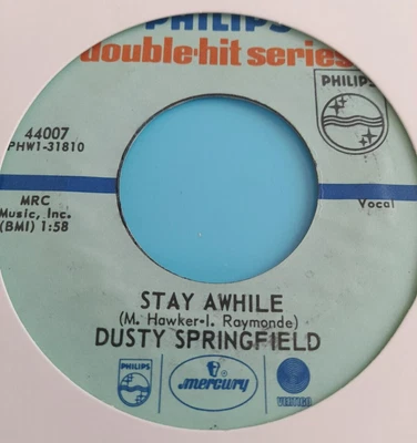 £3.99 • Buy Northern Soul 45  *   Dusty Springfield  *  Stay Awhile  *  PHILIPS  *   Exc