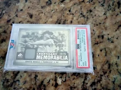 Roger Maris 2008 SP Legendary Cuts Memorabilia Copper Jersey Card /75 PSA 7 NM • $59.97