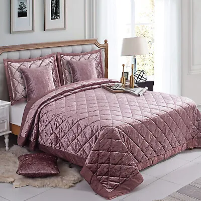 ROOEE 5pcs Luxurious Quilted Bed Spread. Bedding Sets With Super Soft MicroFiber • £40.49