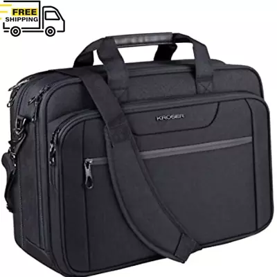 Laptop Bag 18 Expandable Fits Up To 17.3  Briefcase Large Travel Water Repellent • $61.99