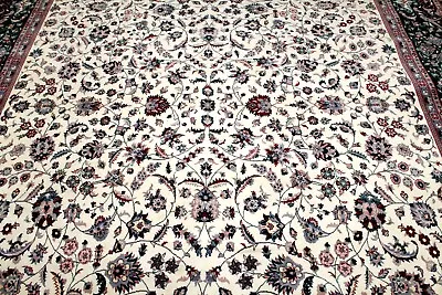 10x14 Breathtaking Masterpiece Hq 400kpsi Hand Knotted Vegetable Dye Kashann Rug • $0.99