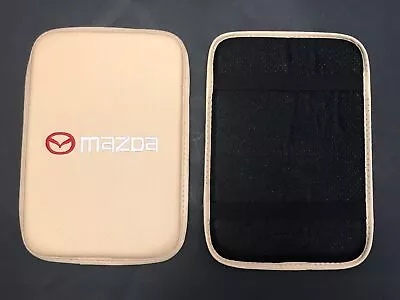 Car Center Console Beige Armrest Cushion Mat Pad Cover Stitch Logo For MAZDA • $10.88