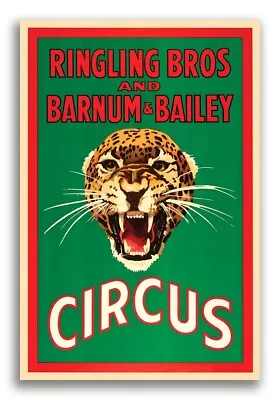 Ringling And Barnum & Bailey Circus Vintage Style 1950s Poster - 20x30 • $30.27