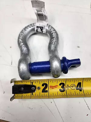 Peerless 5/8  3-1/4 Ton WLL Galvanized Blue Screw Pin Anchor Shackle 8058605 • $14.99